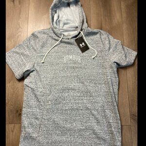 Under Armour Rival Terry Short Sleeve Hoodie Mens Large NWT